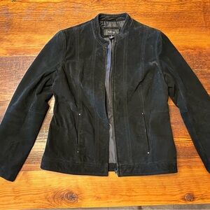 Women's Style & Co Elegant Black Suede Jacket